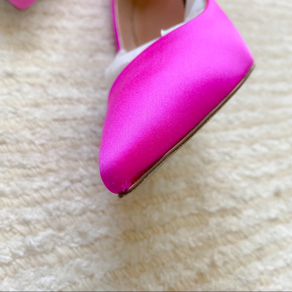 NWT J. Crew Elsie bright berry satin pumps - Picture 8 of 15